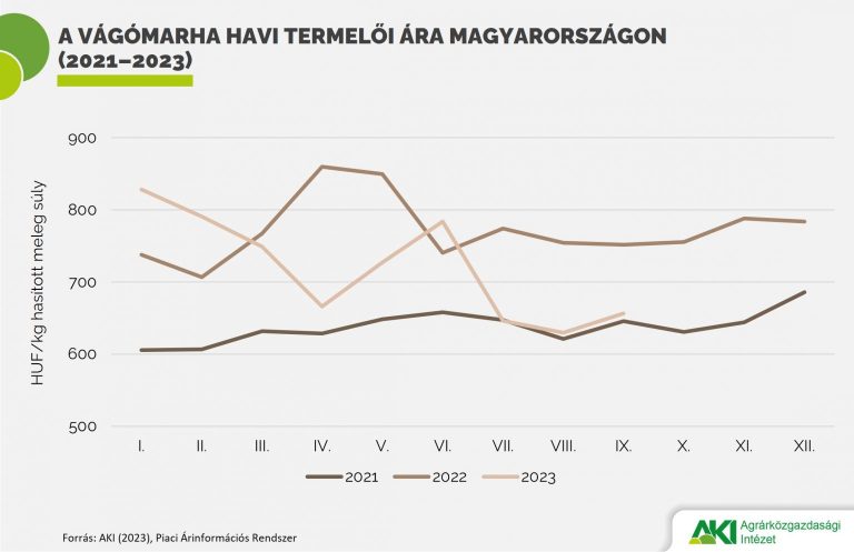 A marhahúsexport mennyisége 9 százalékkal csökkent