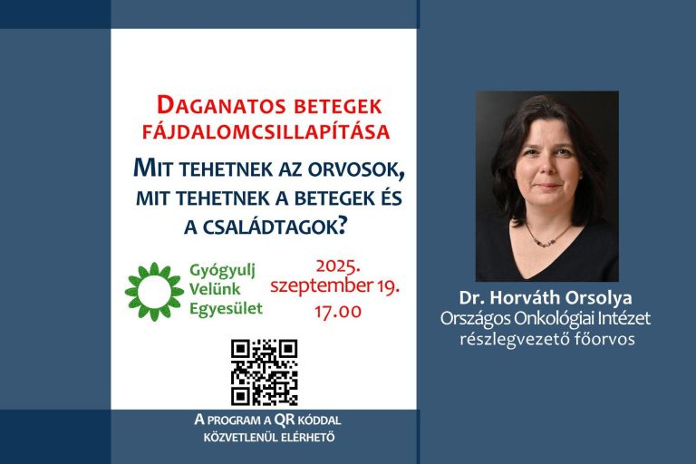 A daganatos fájdalom enyhíthető, nem szabad beletörődni!