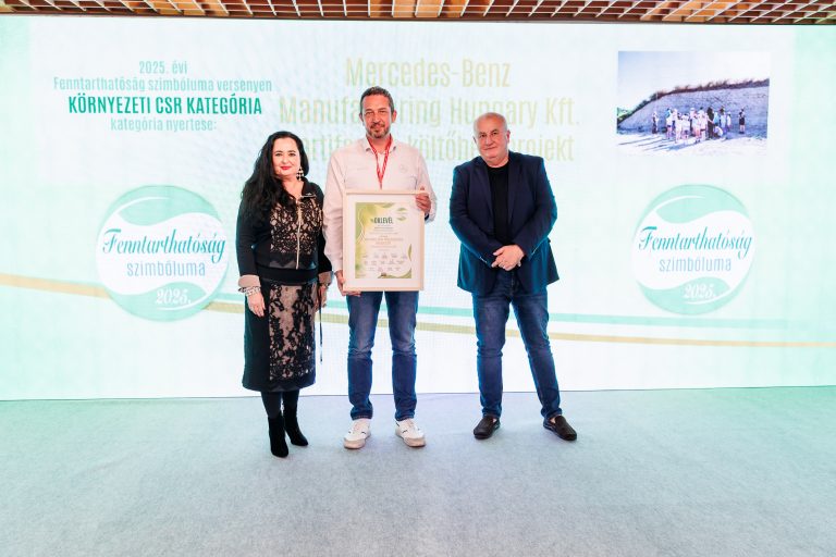 Két díjjal is jutalmazták a kecskeméti Mercedes-Benz Gyár környezetvédelmi projektjét