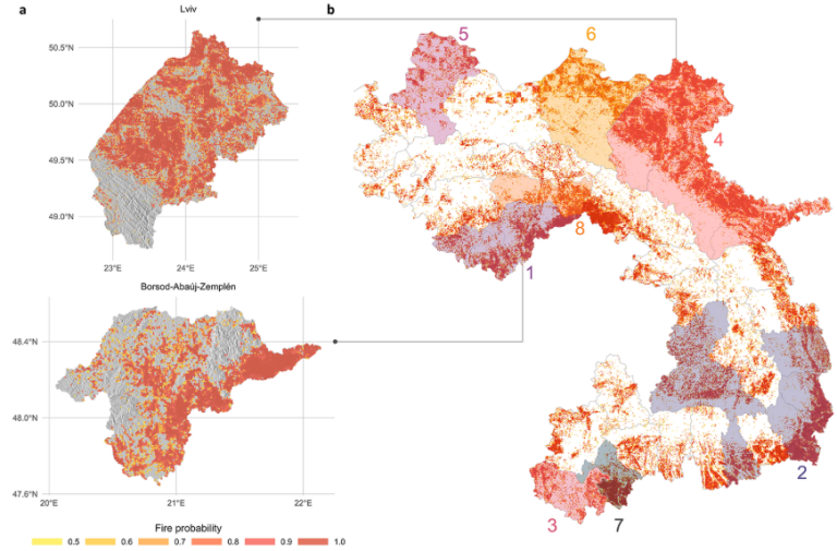 Új kutatás azonosította a legnagyobb kockázatú tűzfolyosókat a Kárpátokban