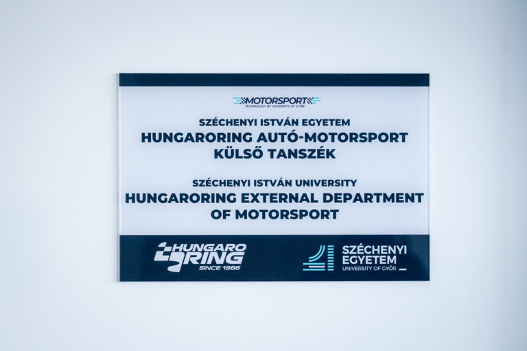Elkezdte működését a Széchenyi István Egyetem Hungaroring Autó-Motorsport Külső Tanszéke